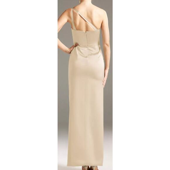 AW BRIDAL SZ 8 M champane Edwina floral formal Party maxi dress NEW B25 - Picture 2 of 5
